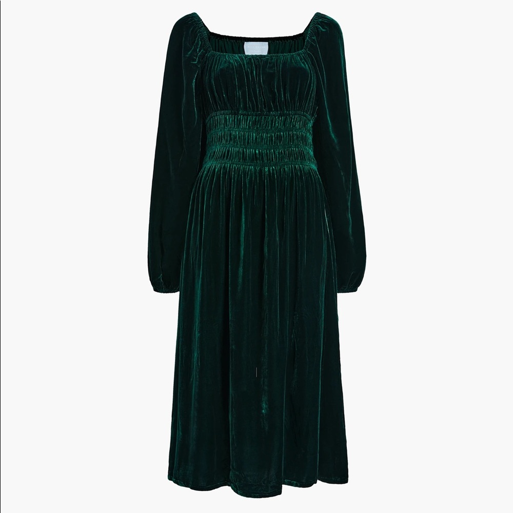 Hill House Green Velvet Jasmine Nap Dress